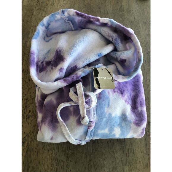 Free People Movement Tie Dye Work It Fleece Lined Drop Shoulder Hoodie -S - Picture 6 of 7